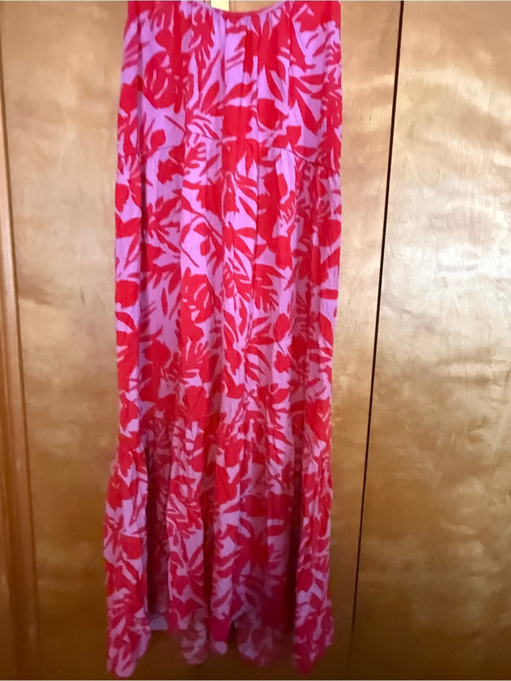 LOFT Pink & Red Floral Maxi Sundress Size Medium - Picture 9 of 9